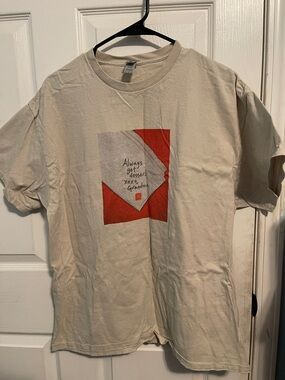 Beige Short-Sleeve Tee with Promotional Design For Butterscotch McFlurry